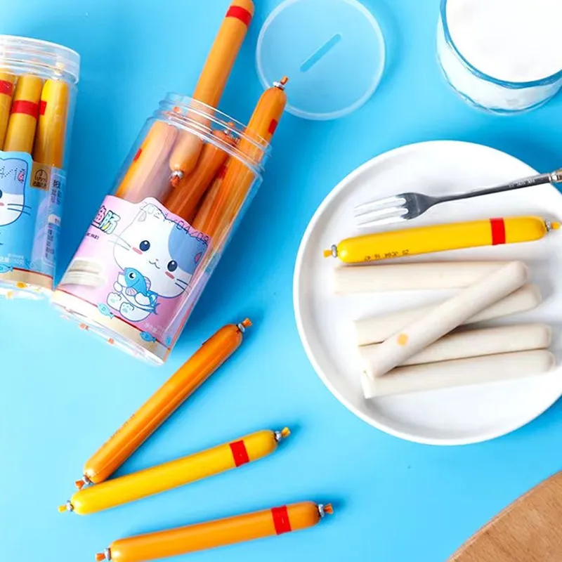 ฟาซิมิว ไส้กรอกปลากลางทะเลรสดั้งเดิม 10 ชิ้นบรรจุกระปุก 150g ของว่างสำหรับเด็ก ไส้กรอกปลาเนยชีส ของว่างพักผ่อน ภาพรายละเอียด2