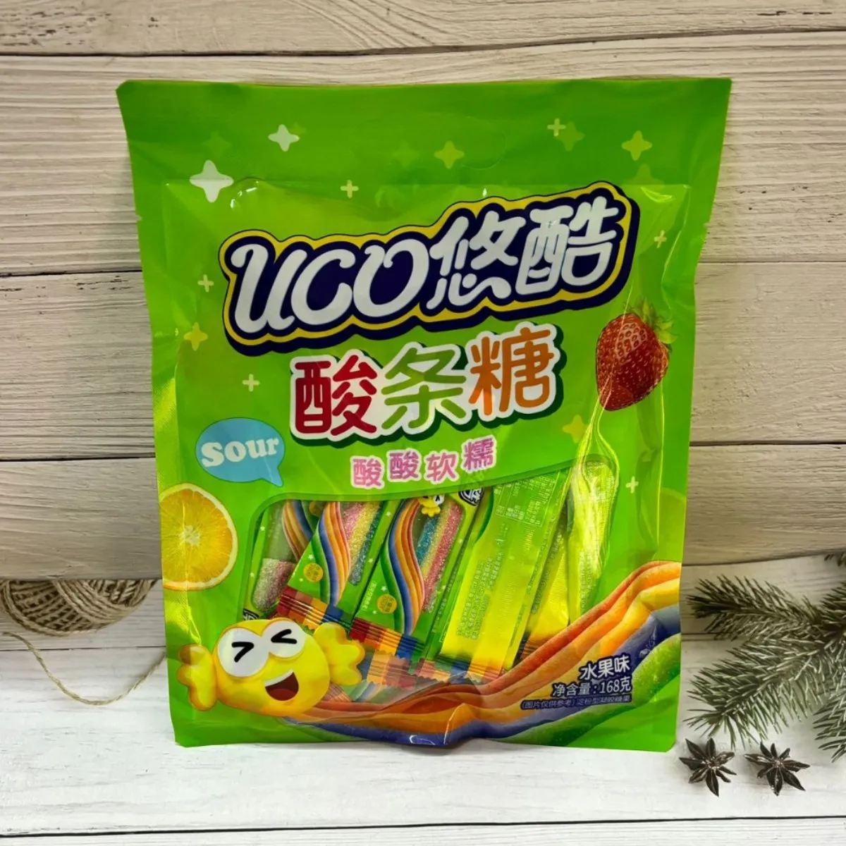 Sour Strip Candy 168g (18 bags/carton)