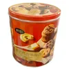 Round Tin English Assorted Cookies, French Assorted Nut Puffs, and Original Egg Rolls
