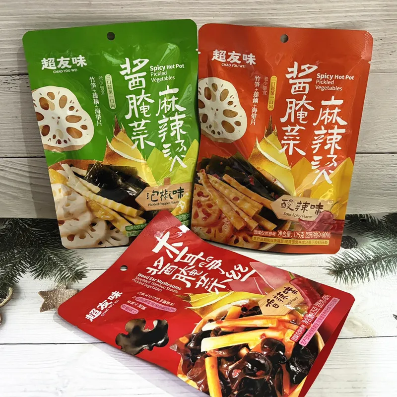 Chaoyouwei Spicy Mala Soup Sauce Pickled Vegetables with Wood Ear Mushrooms and Shredded Bamboo Shoots, Spicy Flavor, Ready-to-Eat Kelp, Crispy Lotus Root Slices and Bamboo Shoots, Rice Accompaniment, Vegetarian Detail image5