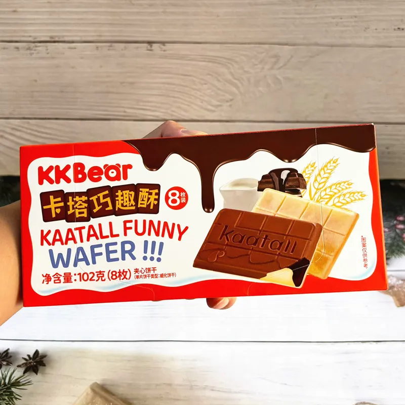 Caja pequeña de wafers crujientes 102g（30 cajas/cartón）