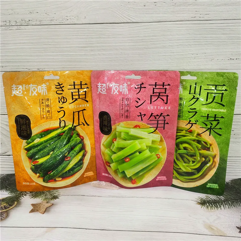 Chaoyouwei Fresh Hunan Style Dried Cucumber, Spicy Pickled Mustard Stem, Ready-to-Eat Cold Tossed Rice Accompaniment, Appetizing Pickled Vegetable, Pickle, Snack Detail image5