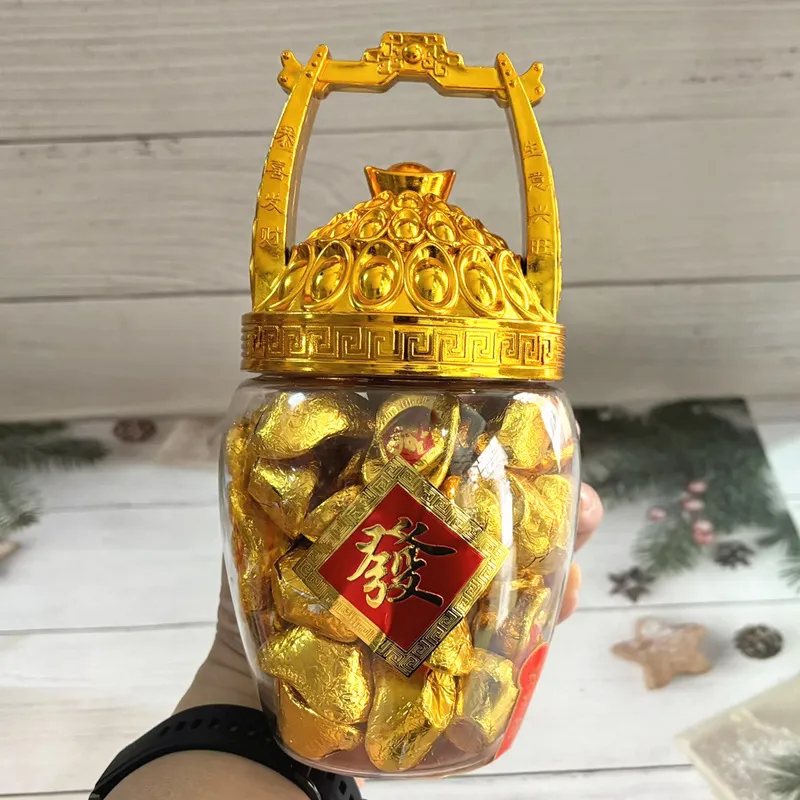 Bucket of Gold Ingot-Shaped Chocolate Snacks for Afternoon Tea, Wholesale Leisure Snacks Detail image3