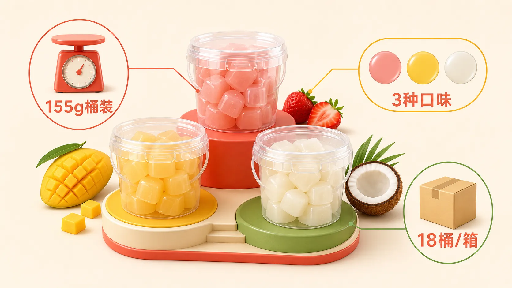 Pudding một miếng Chaoyouwei: ba hương vị, hũ tiện dụng và thông tin mua nguyên thùng