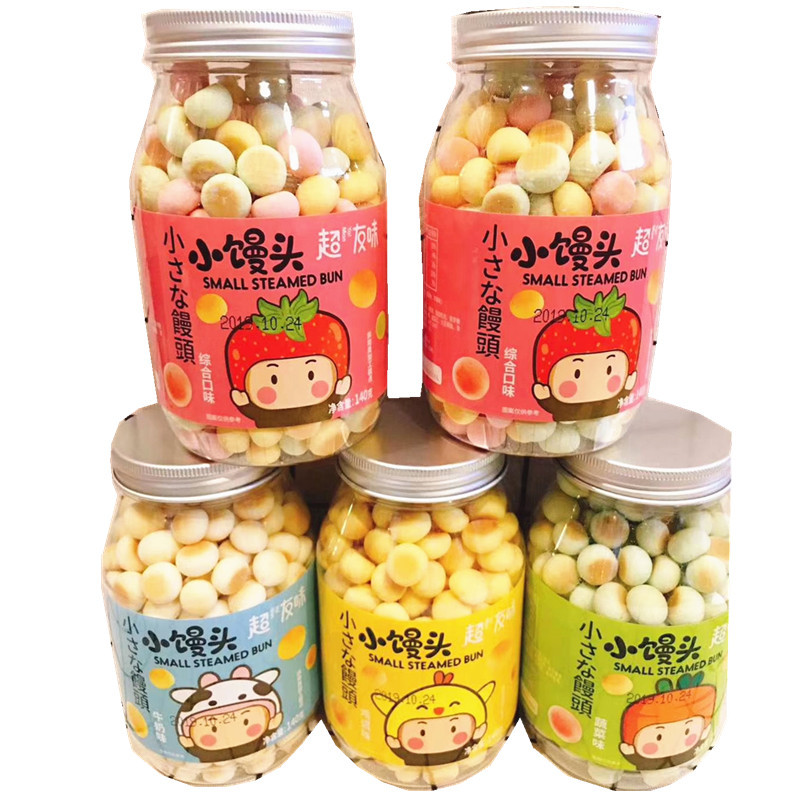 Chaoyouwei Children's Milk Biscuit Xiaomantou Canned 140g Snack Nostalgic Childhood Treat Wholesale